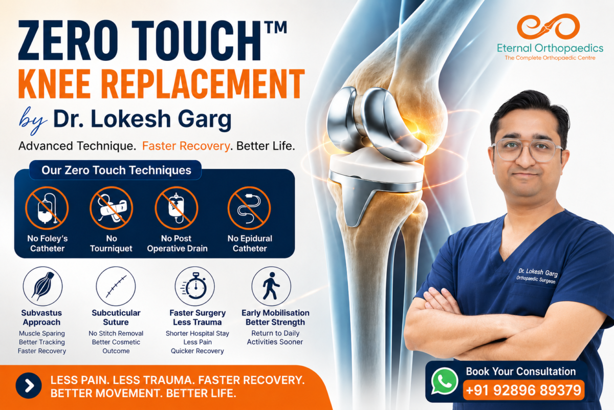 Dr. Lokesh Garg’s “Zero Touch Enhanced Recovery Knee Replacement” Technique